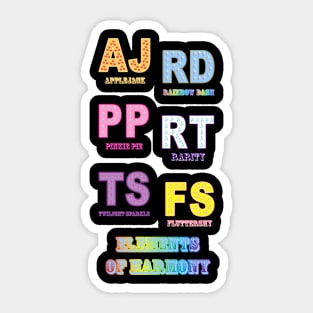 My little Pony - Elements of Harmony Initials Sticker